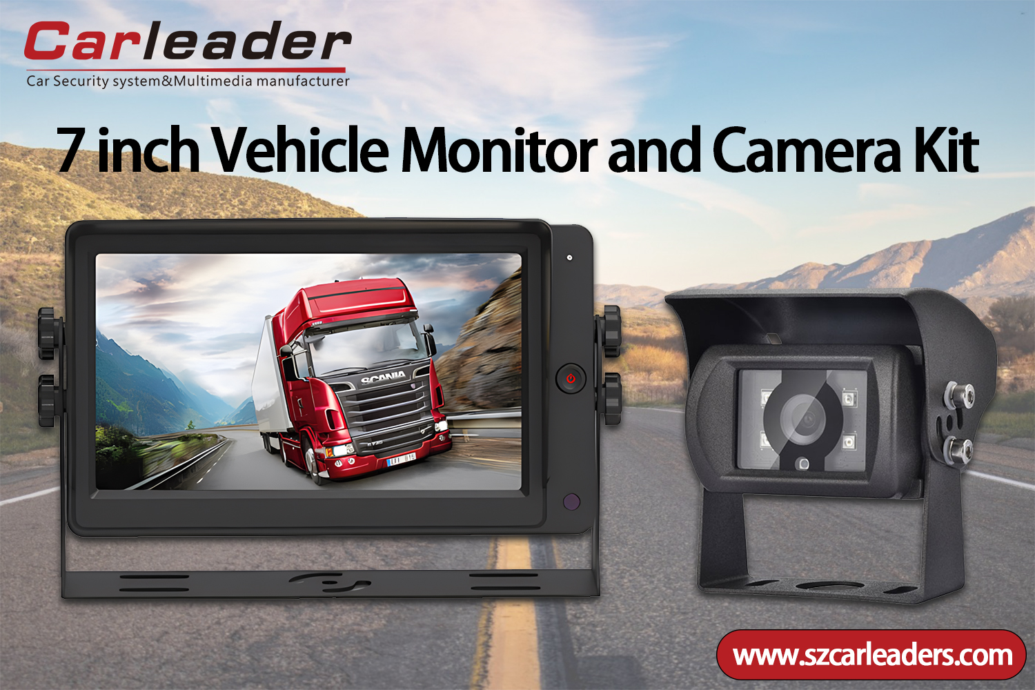 7 Inch AHD Car Rear View Monitor and Camera Kit