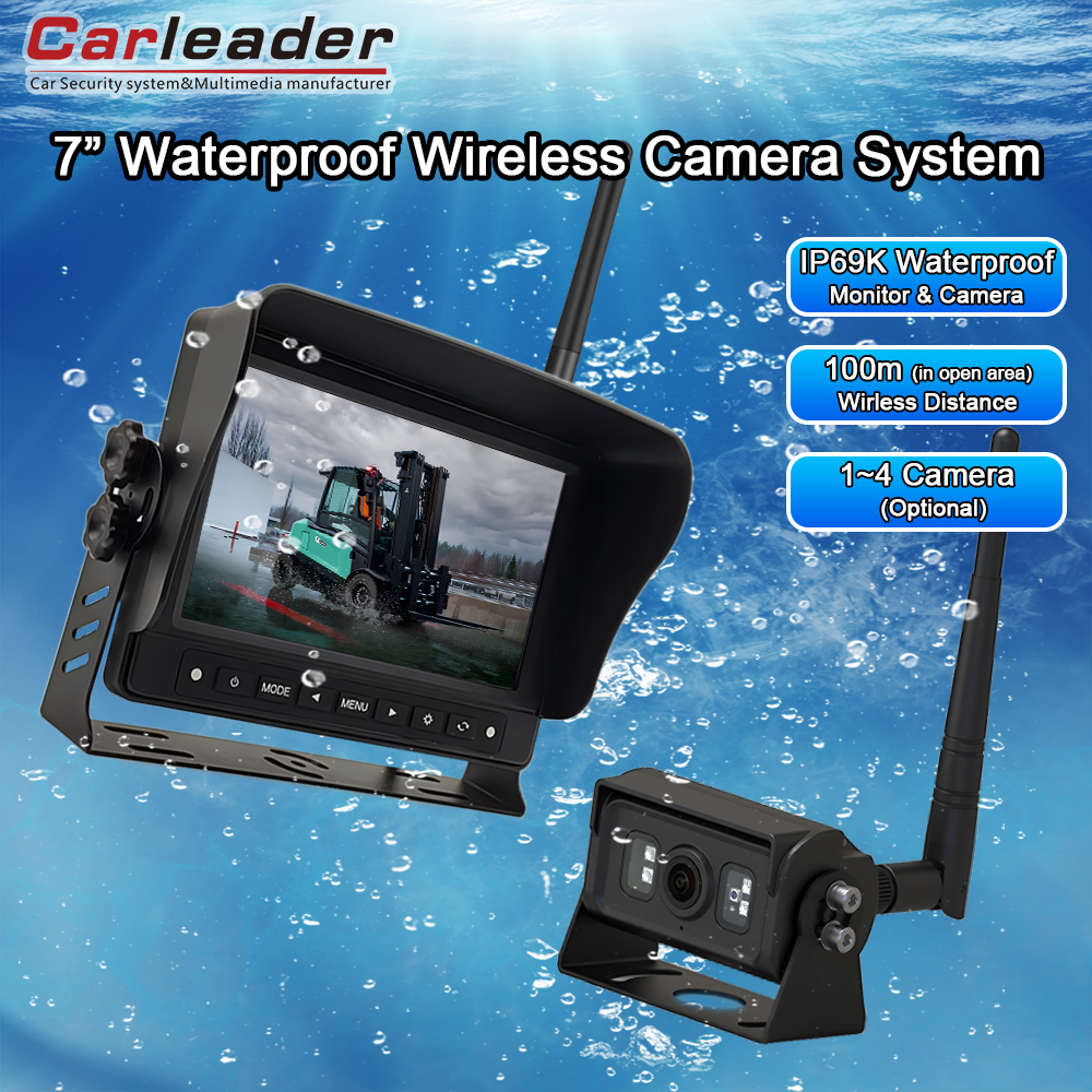 Upgrade your surveillance capabilities with Carleader 7 Inch Waterproof 2.4GHz Digital Wireless Heavy Duty Camera Monitor System Upgrade your surveillance capabilities with Carleader 7 Inch Waterproof 2.4GHz Digital Wireless Heavy Duty Camera Monitor System