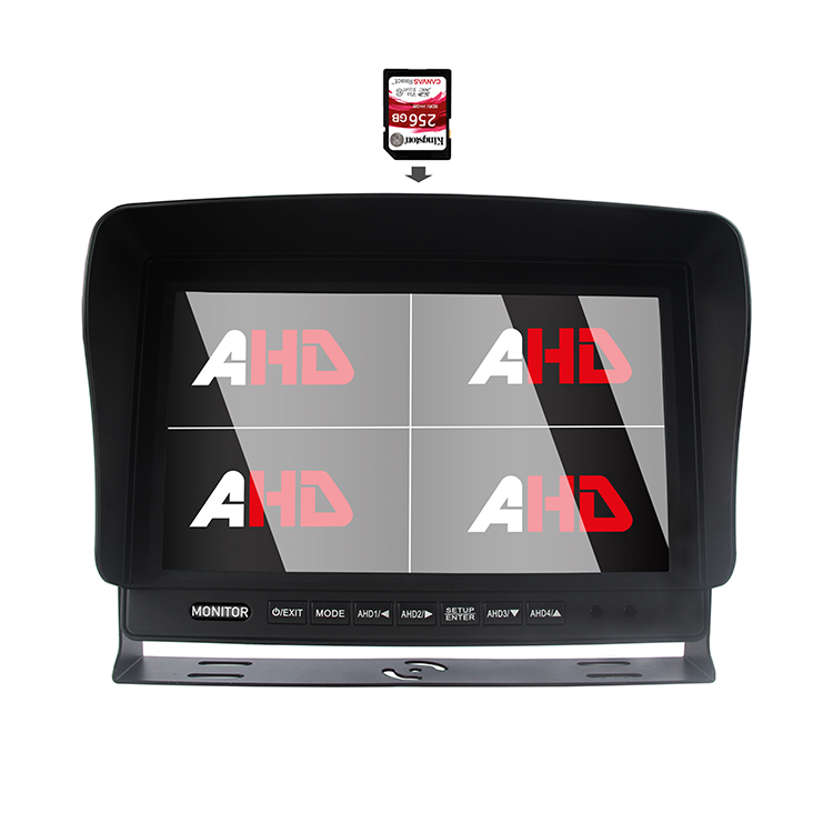 Carleader 10.1 Inch AHD Quad Split Display SD DVR Vehicle Monitor Carleader 10.1 Inch AHD Quad Split Display SD DVR Vehicle Monitor