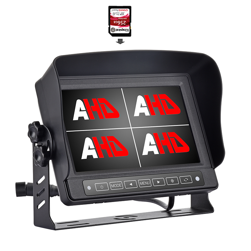 Carleader 7 Inch Waterproof Quad Display Truck Video Recording AHD Monitor Carleader 7 Inch Waterproof Quad Display Truck Video Recording AHD Monitor