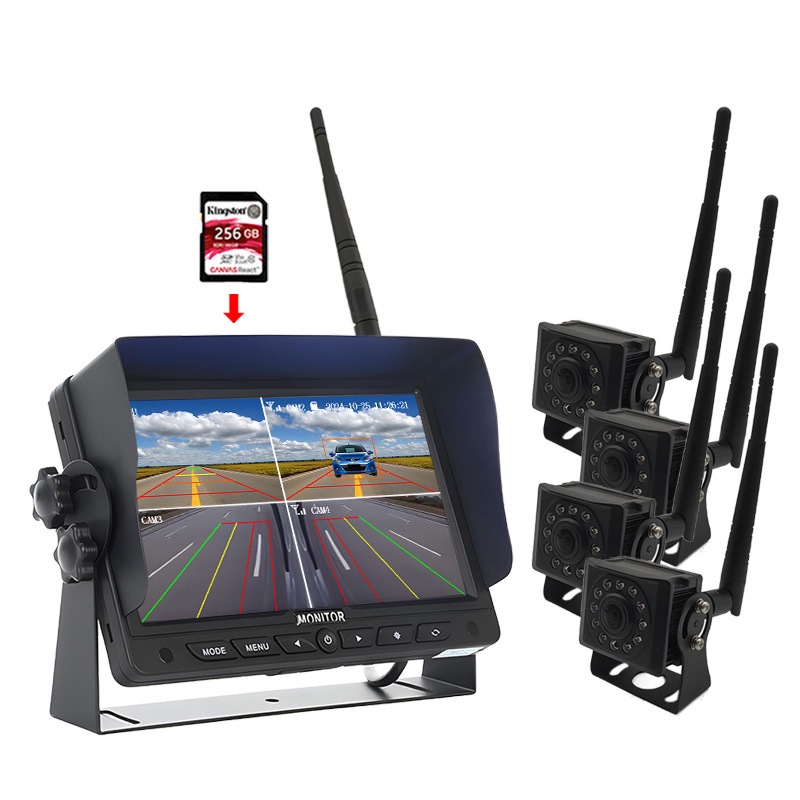 7 Inch 2.4G Wireless Digital Monitor Camera System with AI Function