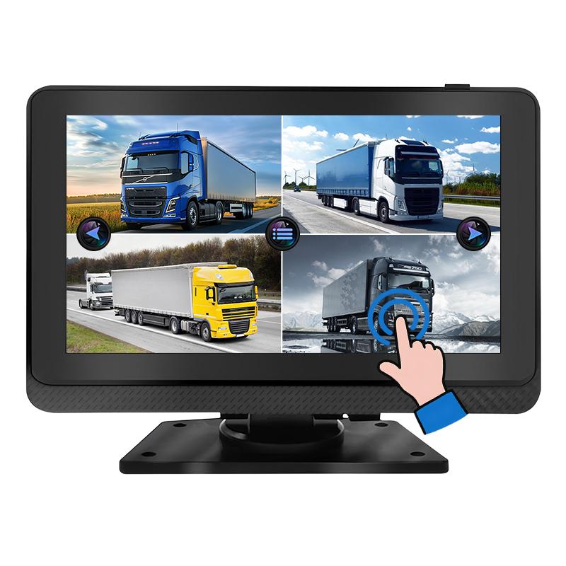 7 Inch Touch Screen Vehicle Quad View DVR Monitor With 1080P Recording 7 Inch Touch Screen Vehicle Quad View DVR Monitor With 1080P Recording