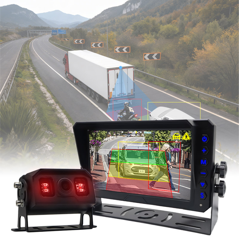 AI Blind Spot Detection Camera System Built-in Color Changing Warning Light AI Blind Spot Detection Camera System Built-in Color Changing Warning Light